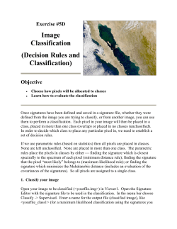 Image Classification (Decision Rules and Classification)