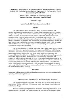 1 21st Century Applicability of the Interaction Model