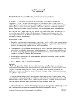 Job Description - Age Well Arrowhead