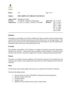 Discarding of Library Materials