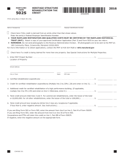 Form 502S - Maryland Tax Forms and Instructions