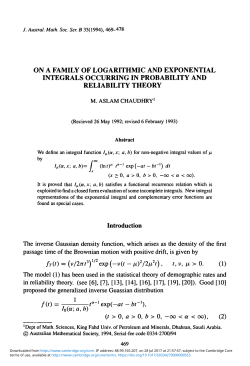 On a family of logarithmic and exponential integrals occurring in