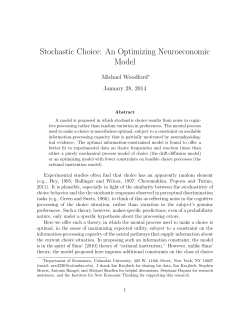 Stochastic Choice: An Optimizing Neuroeconomic Model