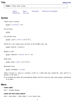 notes - Stata