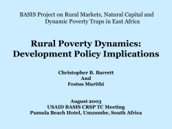 Rural poverty dynamics: What we still need to learn