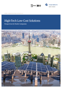 High-Tech Low-Cost Solutions