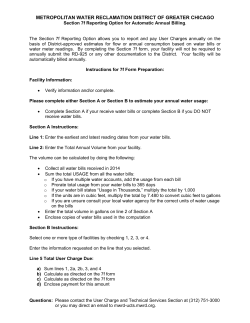 METROPOLITAN WATER RECLAMATION DISTRICT OF GREATER