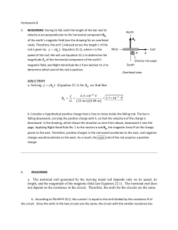 for B , we find that &xi; a. The motional emf generated by the moving