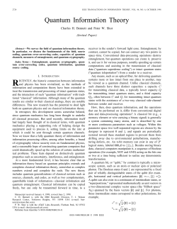 Quantum Information Theory