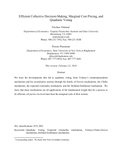 Efficient Collective Decision-Making, Marginal Cost Pricing, and
