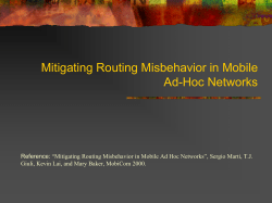 Detection on Misbehavior in Mobile Ad