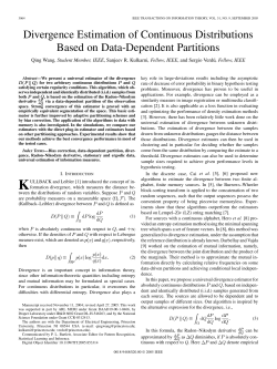 Divergence Estimation of Continuous Distributions Based on Data