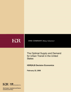 The Optimal Supply and Demand for Urban Transit in the United
