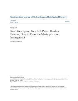 Keep Your Eye on Your Ball: Patent Holders` Evolving Duty to Patrol