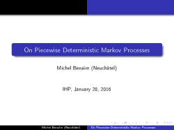 On Piecewise Deterministic Markov Processes