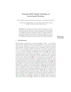 Towards SMT Model Checking of Array
