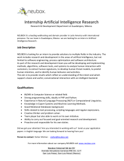 Internship Artificial Intelligence Research