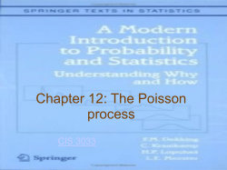 The Poisson process - CIS @ Temple University