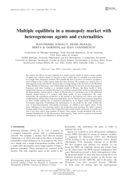 Multiple equilibria in a monopoly market with heterogeneous agents