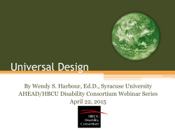 Universal Design - Association on Higher Education and Disability