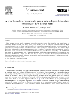 A growth model of community graph with a degree distribution
