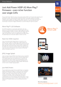 Just Add Power HDIP-2G More Play&trade; Firmware = even richer