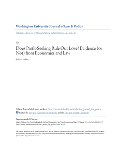 Does Profit-Seeking Rule Out Love? Evidence (or Not) from