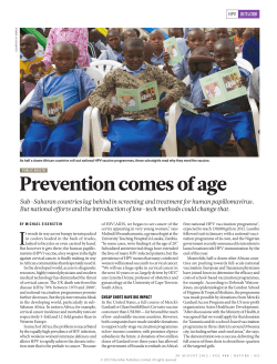 Prevention comes of age