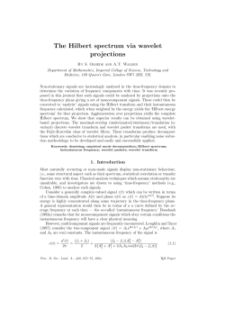 The Hilbert spectrum via wavelet projections