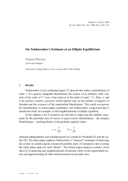 On Nekhoroshev`s Estimate at an Elliptic Equilibrium