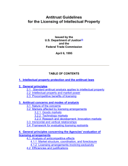 Antitrust Guidelines
