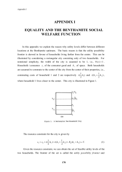 appendix i equality and the benthamite social welfare function