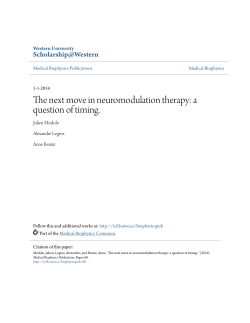 The next move in neuromodulation therapy: a question of timing.