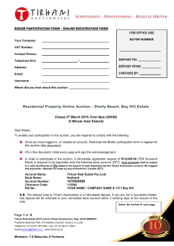 Bidder Participation Form