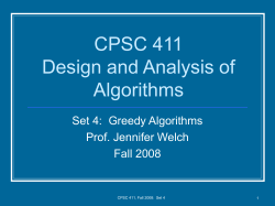 Set 4: Greedy Algorithms