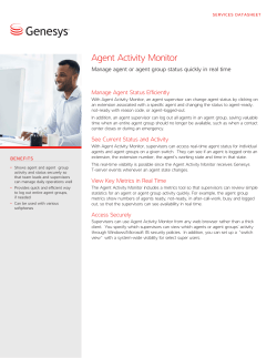Genesys Datasheet - Genesys Agent Activity Monitor