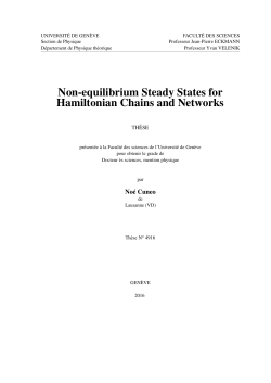 Non-equilibrium Steady States for Hamiltonian Chains