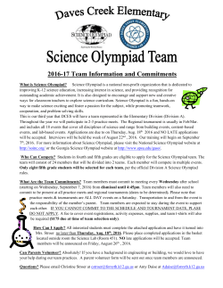 DCE 2016-17 Science Olympiad Application