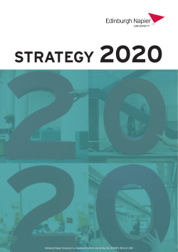 strategy 2020 - Edinburgh Napier Staff Intranet