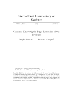 Common Knowledge in Legal Reasoning about