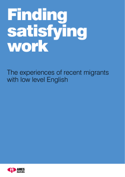 Finding Satisfying Work