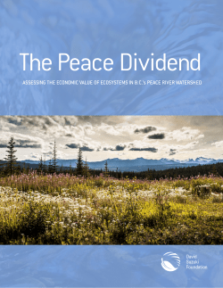 Assessing the Economic Value of Ecosystems in B.C.`s Peace River