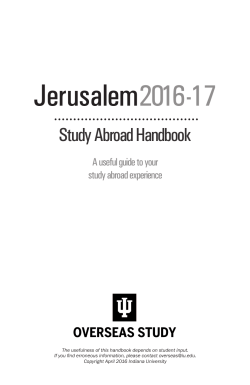 Jerusalem2016-17 - Office of Overseas Study