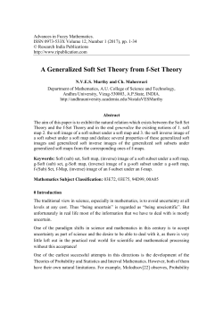 A Generalized Soft Set Theory from f-Set Theory