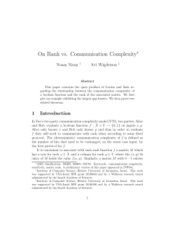 On Rank vs. Communication Complexity