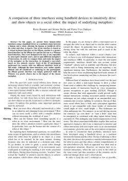 A comparison of three interfaces using handheld devices to