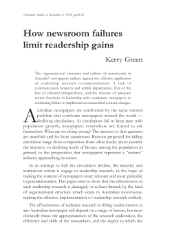 How newsroom failures limit readership gains