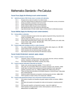Pre-Calculus - Adventist Education