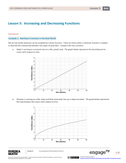 Increasing and Decreasing Functions