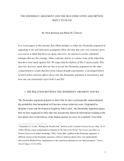 The Doomsday argument and the Self